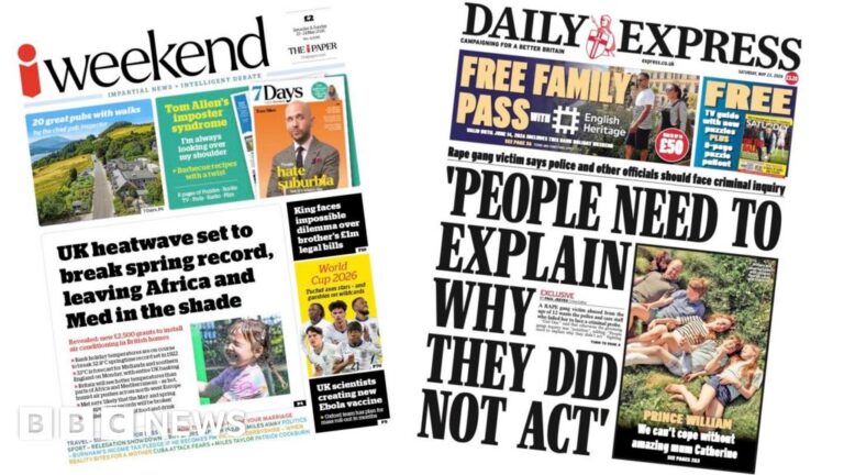 The Papers: 'El calor deja a África y el Mediterráneo en sombras' y 'No puedo arreglármelas sin Catherine'